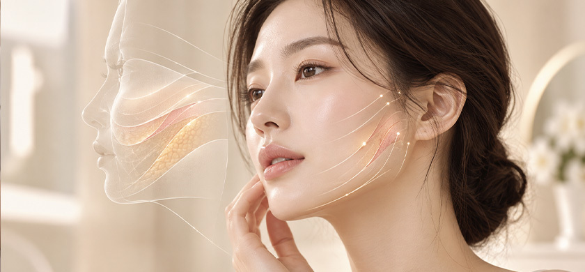 피부 두께와 볼륨을 함께 고려
